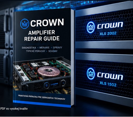 Crown-style power amplifier and repair guide concept